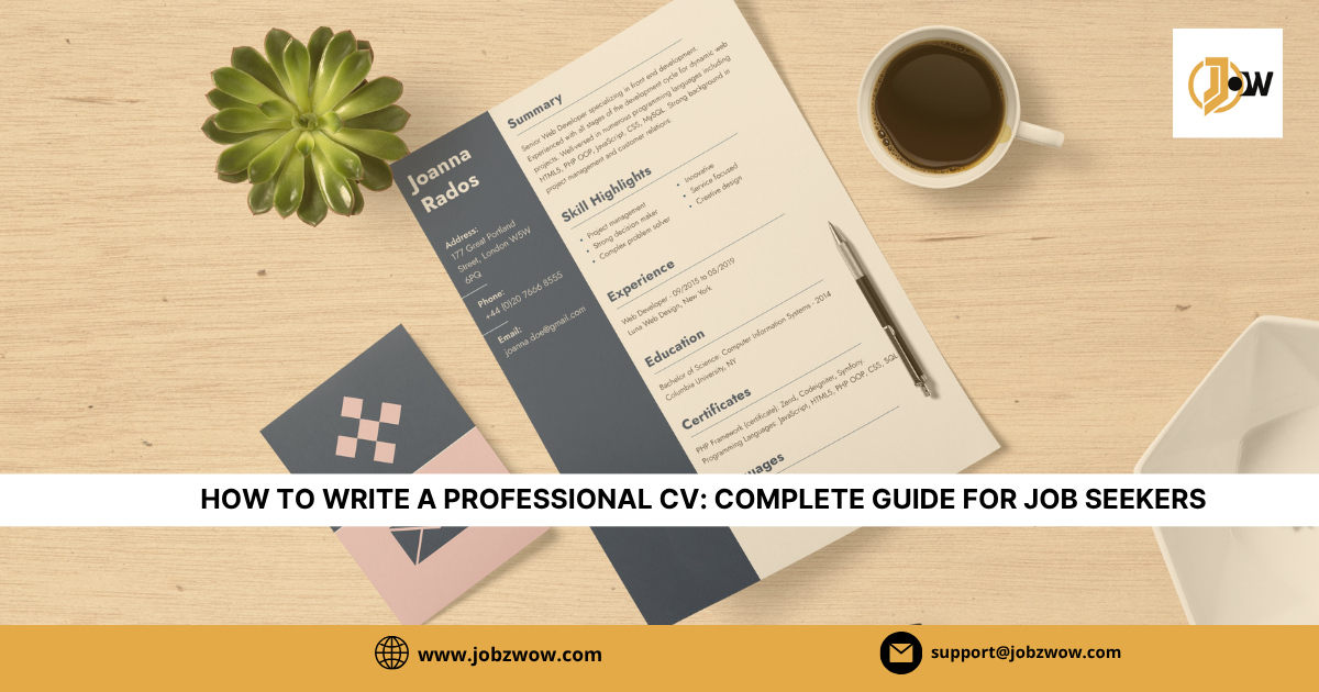 How to Write a Professional CV: Complete Guide for Job Seekers